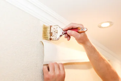 Pose de papier peint à Vaugines — revêtements muraux et toiles de verre